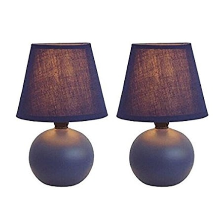 Star Brite Ceramic Globe Table Lamp - Blue, 2PK ST2519691